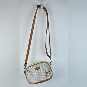 Jones New York Signature Crossbody Shoulder Camera bag Stone White Floral